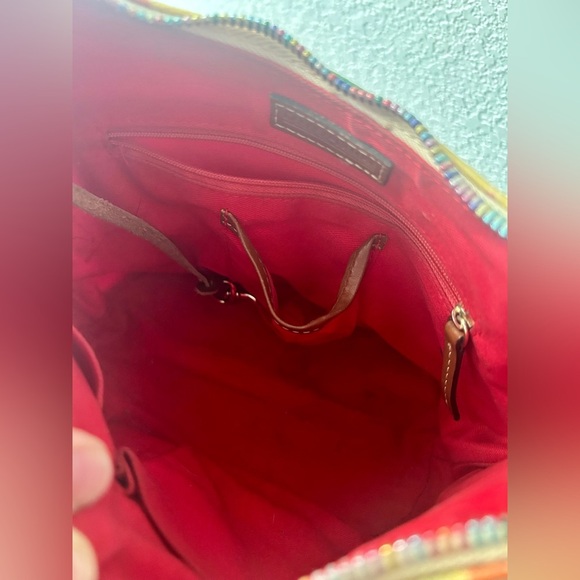 Dooney & Bourke Vintage Multicolor Rainbow Logo Shoulder Bag, Heart Charm - Picture 11 of 13